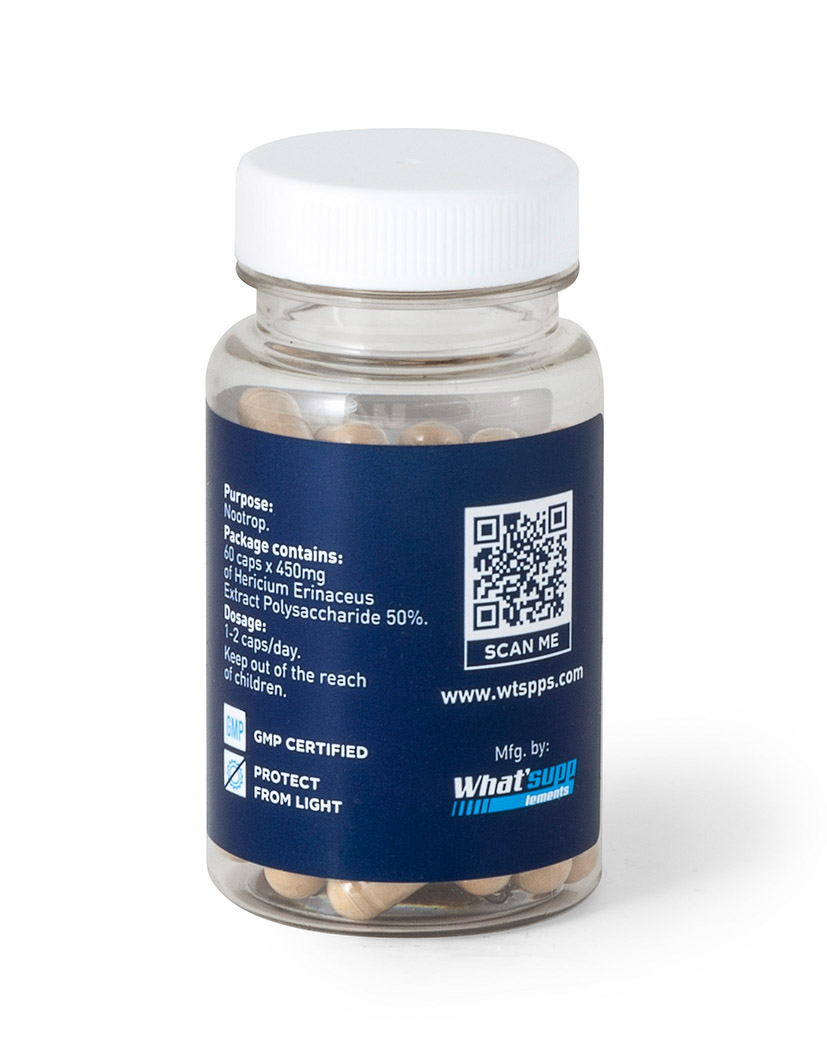 Lion's Mane Mushroom Extract (Polysaccharide 50%) / 60caps x 450mg — изображение 2